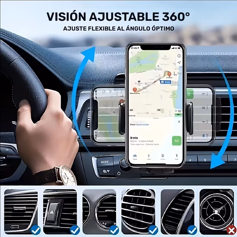 Imagen 2 de Soporte de Teléfono para Coche con Clip de Ventilación