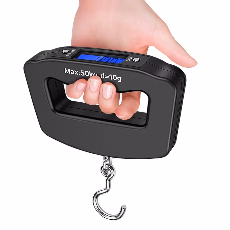 Imagen 1 de Báscula Digital Colgante Portátil 50 kg / 110 lb con Pantalla LCD y Gancho de Alta Resistencia