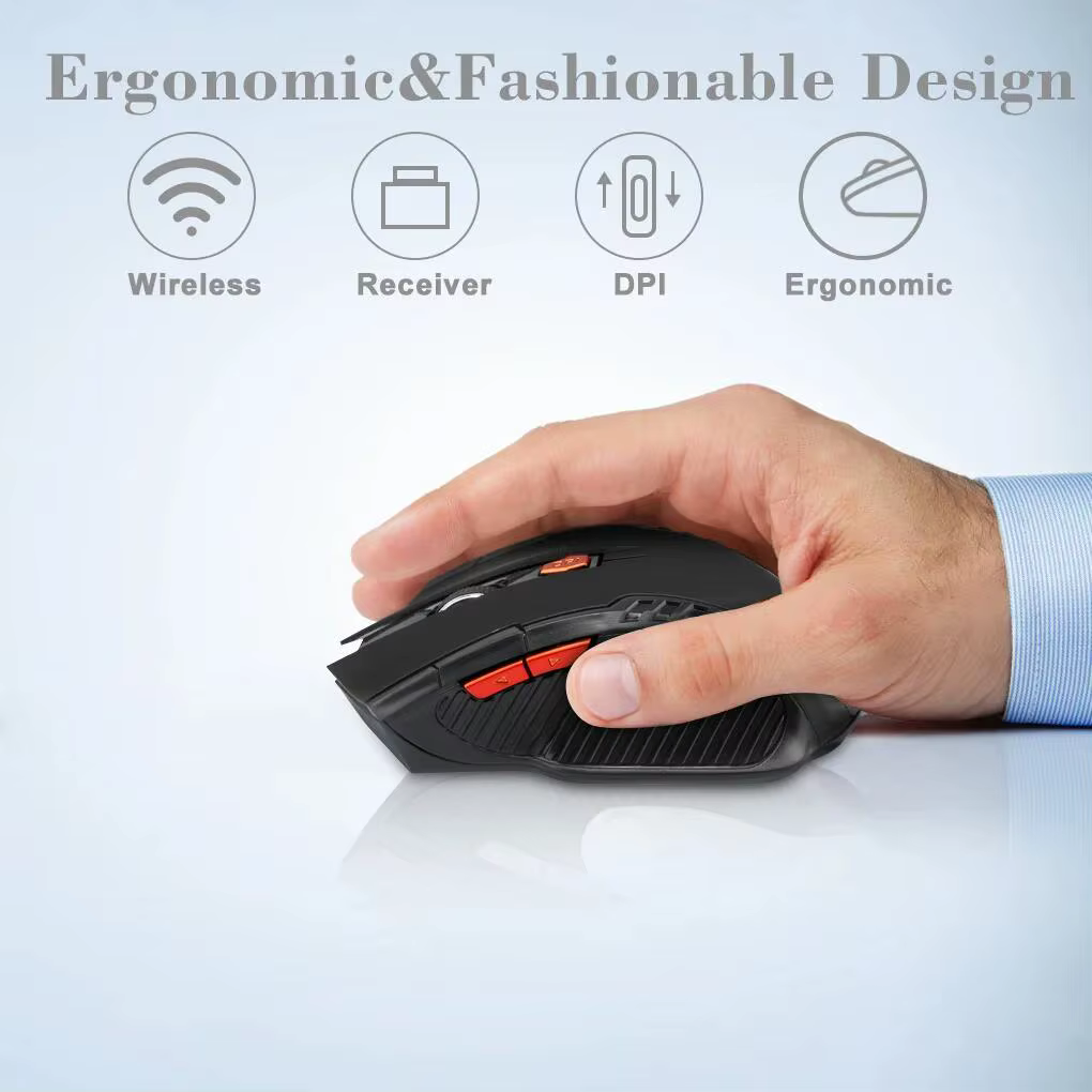 Imagen 3 de Mouse Inalámbrico 2.4G 1600 DPI para PC y Laptop