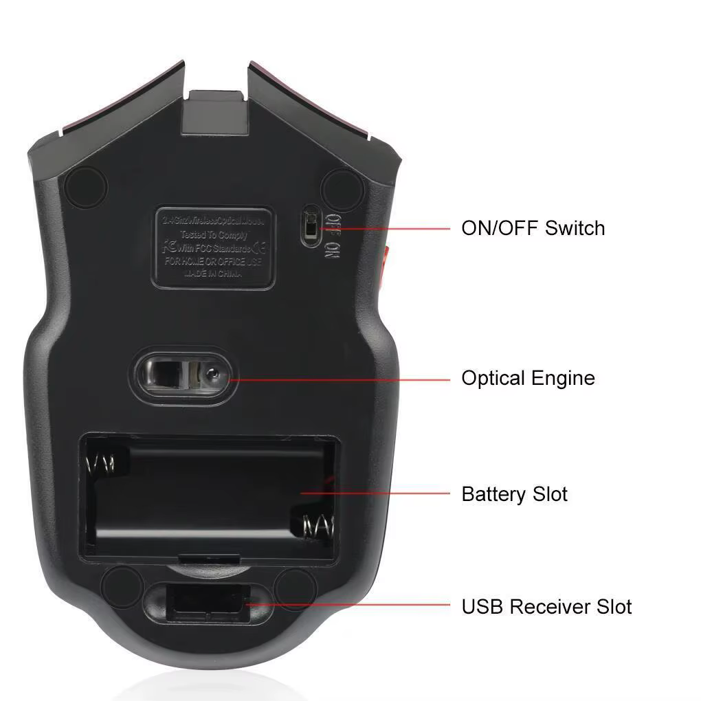 Imagen 4 de Mouse Inalámbrico 2.4G 1600 DPI para PC y Laptop
