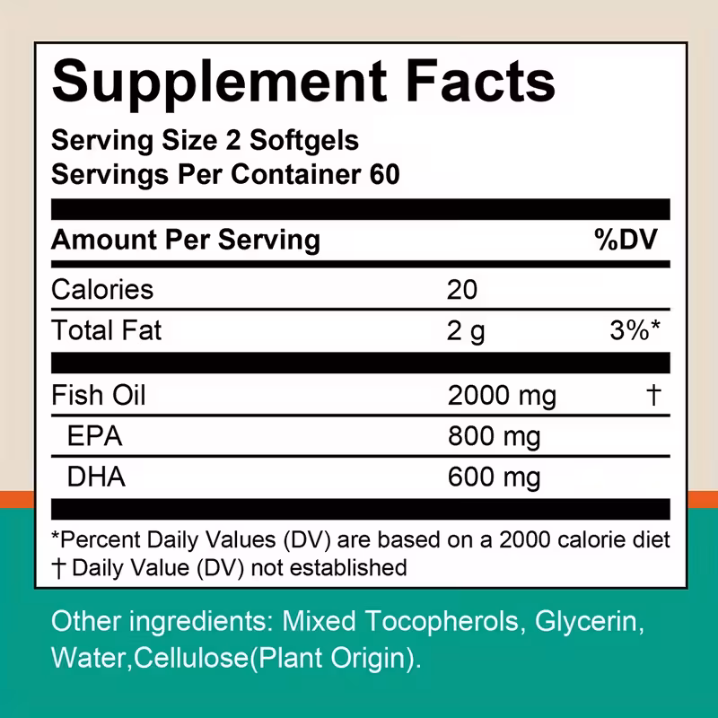 Imagen 2 de Fish Oil Softgels – Aceite de Pescado con EPA y DHA (120 cápsulas)